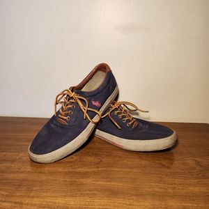 Polo Ralph Lauren Mens 10.5 Vaughn Low Canas Shoe Navy Pink Horse